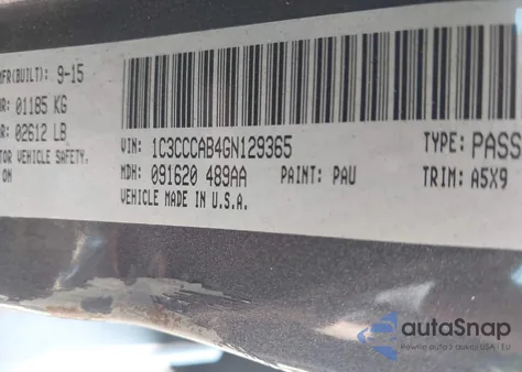 2016 Chrysler 200 Limited из США, поврежденный, VIN 1C3CCCAB4GN129365